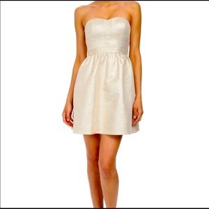 Short gold Aidan party dress
